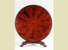 A magnificent early 19th Century, William IV flamed mahogany centre table with segmented matched veneers